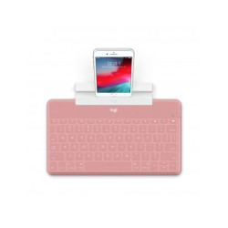 LOGITECH Tastatura Keys-to-go Ultra-light, Ultra-Portable Bluetooth za iPhone, iPad, Apple TV i Mac - roze - UK