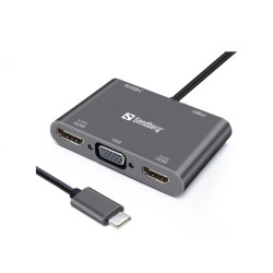 Sandberg Docking station USB-C - 2xHDMI/VGA/USB 3.0/USB C PD 136-35
