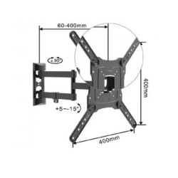 LINKOM TV nosač ZGLOBNI 17''- 55''do 30kg Vesa 400*400 (763)