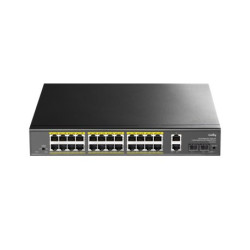 CUDY GS1026PS2 24-Port Gigabit PoE+ Switch with 2 Uplink Gigabit Ports and 2 Gigabit SFP Slots 300W