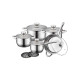 ROYALTY RL1232-12 ŠERPE SA POKLOPCEM SET 12 DELOVA INOX