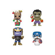 FUNKO Marvel: Holiday Bobble Head Hulk / Groot / Cap Snowman / Thanos 4PK