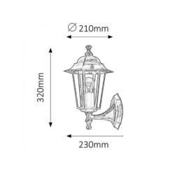 RABALUX Velence 8234 E27 Zidna lampa 8234