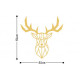 WALLXPERT Zidna dekoracija Deer2 Metal Decor Gold