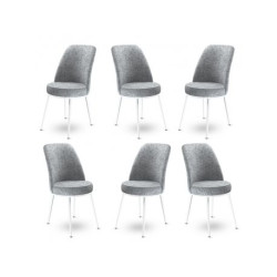 HANAH HOME Set 6 stolica Dexa Grey White