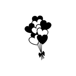 WALLXPERT Zidna dekoracija Balloons Black