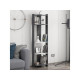 HANAH HOME Polica za knjige Abis Narrow Anthracite White