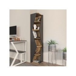 HANAH HOME Polica za knjige Arrow Black Walnut