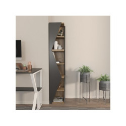 HANAH HOME Polica za knjige Arrow Black Walnut