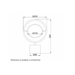 LUNA 258 STONA LAMPA 10W 3000K BELA