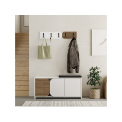 HANAH HOME Cipelarnik sa čivilukom Moni Shoe Cabinet Hanger White Hitit