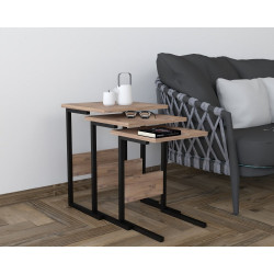 HANAH HOME Set stolova Sali Black Atlantic Pine