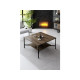 HANAH HOME Sto za dnevnu sobu Black Line Walnut Black 1