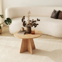 HANAH HOME Sto za dnevnu sobu Mushroom Sapphire Oak