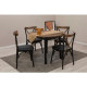 HANAH HOME Trpezarijski sto i stolice Oliver Black Walnut