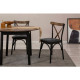 HANAH HOME Trpezarijski sto i stolice Oliver Black Walnut