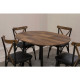 HANAH HOME Trpezarijski sto i stolice Oliver Black Walnut