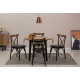 HANAH HOME Trpezarijski sto i stolice Oliver Black Walnut