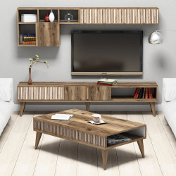 HANAH HOME Set za dnevnu sobu Milan Walnut