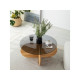 HANAH HOME Sto za dnevnu sobu Bubble Wood Fume Oak