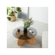 HANAH HOME Sto za dnevnu sobu Bubble Wood Fume Oak