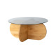 HANAH HOME Sto za dnevnu sobu Bubble Wood Fume Oak