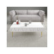 HANAH HOME Sto za dnevnu sobu Lyon 33 White Gold