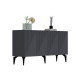 HANAH HOME Set za dnevnu sobu Draw Anthracite Walnut