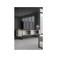 HANAH HOME Set za dnevnu sobu Luxe Set Travertine Black