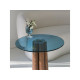 HANAH HOME Sto za dnevnu sobu Thales Walnut Blue