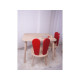 HANAH HOME Dečiji sto i stolice Bunny Two Chair Set Red Brown