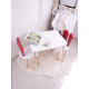 HANAH HOME Dečiji sto i stolice Bunny Two Chair Set Red White