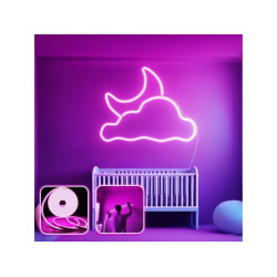 OPVIQ Zidna LED dekoracija Good Night Medium Pink