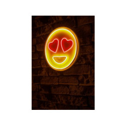 WALLXPERT Zidna LED dekoracija Love Smile RedYellow