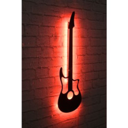 WALLXPERT Zidna LED dekoracija Guitar Red