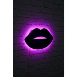 WALLXPERT Zidna LED dekoracija Lips 2 Pink