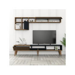 HANAH HOME TV polica Milan TV Walnut Anthracite