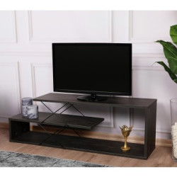 HANAH HOME TV polica Zigzag Dark Brown