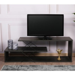 HANAH HOME TV polica Zigzag Dark Brown