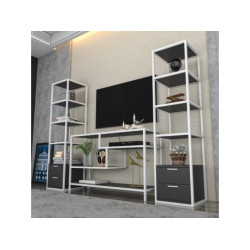 HANAH HOME TV polica Robbins White Anthracite