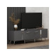 HANAH HOME TV polica Detas Anthracite Silver