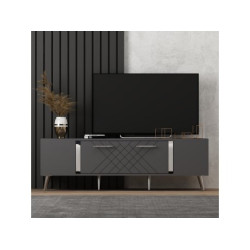 HANAH HOME TV polica Detas Anthracite Silver