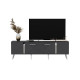 HANAH HOME TV polica Detas Anthracite Silver