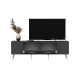 HANAH HOME TV polica Detas Anthracite Silver