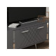 HANAH HOME TV polica Detas Anthracite Silver