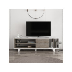 HANAH HOME TV polica Rosmar White Wenge