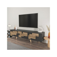 HANAH HOME TV polica 3 D Anthracite Walnut