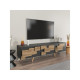 HANAH HOME TV polica 3 D Anthracite Walnut