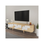 HANAH HOME TV polica 3 D Oak White