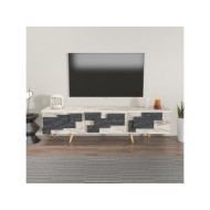 HANAH HOME TV polica 3 D White Marble